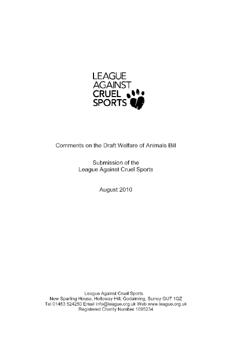 League Against Cruel Sports submission
