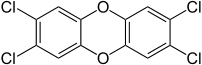 Structure of 2,3,7,8-tetrachlorodibenzo-p-dioxin (TCDD)