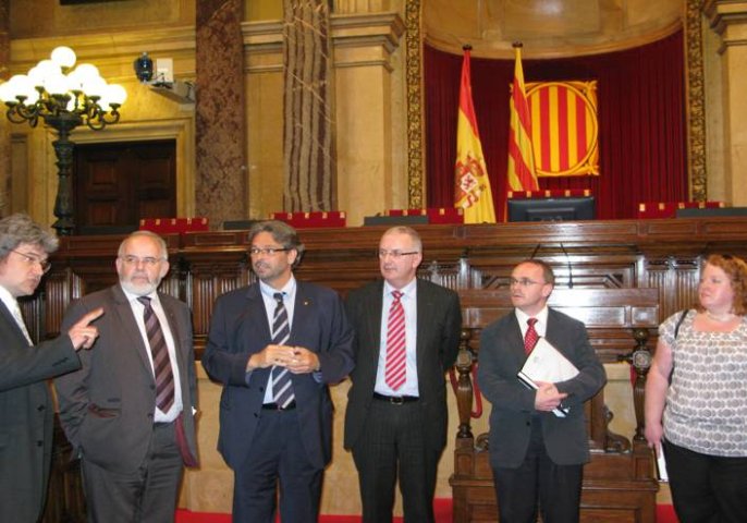 OFMDFM Committee meeting with the President of the Catalan Parliament in Barcelona 