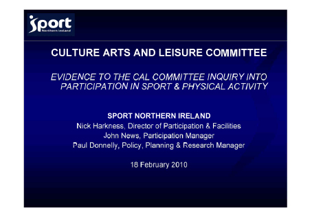 SNI to CAL Committee Re Public Inquiry into Sport  Physical Activity powerpoint presentation.pdf