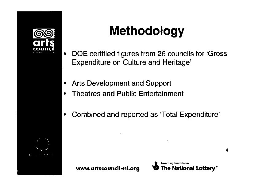 Local Authority arts expenditure survey