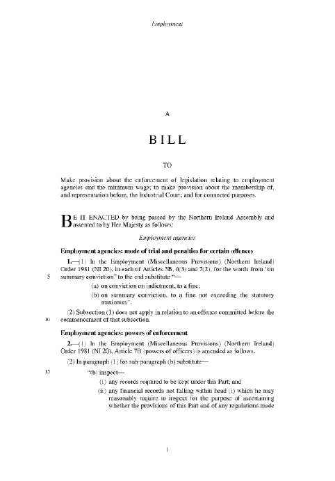 Employment Bill (as introduced)