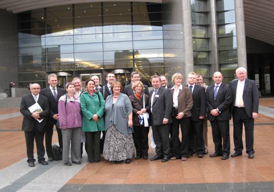 Committee members with the Northern Ireland Environment Link in Brussels