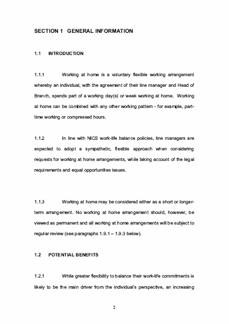 Working at home - The NICS Homeworking Policy and Guidance