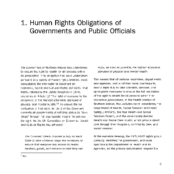 human rights obligations of governments and public officials
