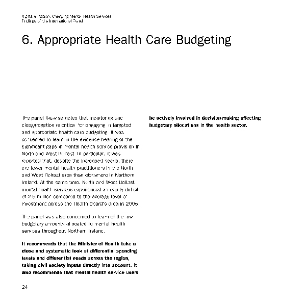 appropriate health care budgeting