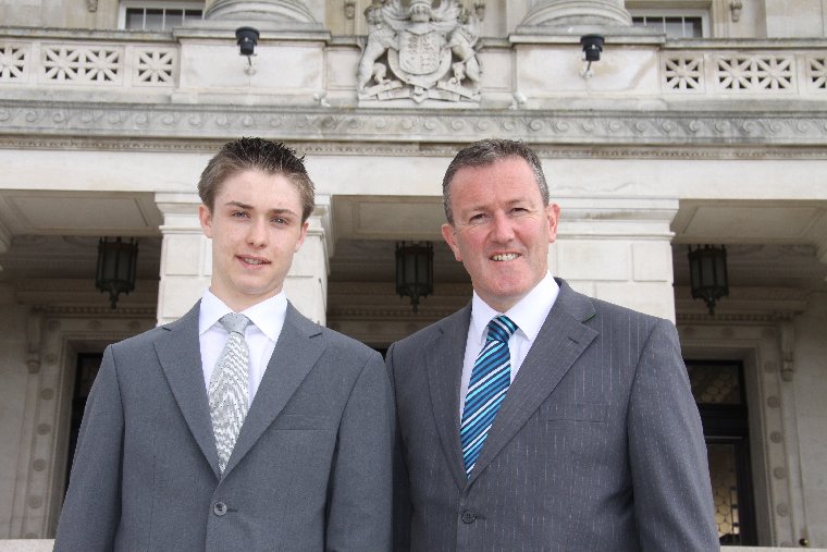 Darren O'Reilly, member of NI Assembly Youth Panel spends the day shadowing the Minister for Regional Development, Conor Murphy MP, MLA