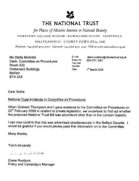 Written Evidence from the National Trust