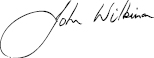 signature of John Wilkinson