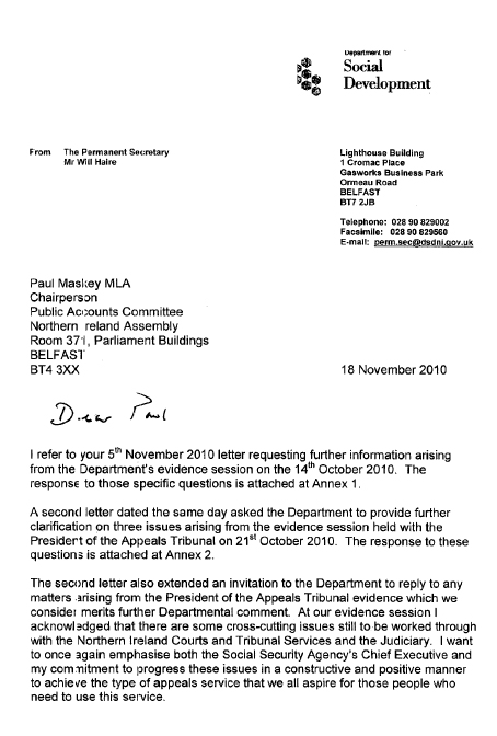 Letter to Paul Maskey