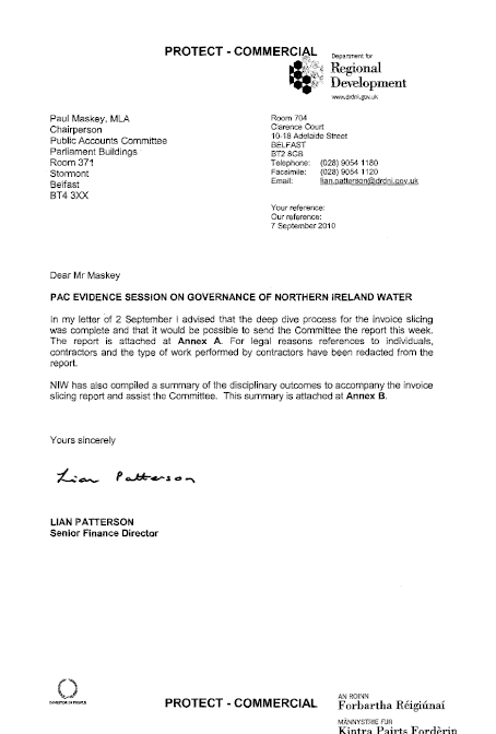 Letter from DRD to the Chairperson 7 September