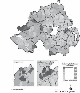Multiple Deprivation Measure for Northern Ireland (SOAs)