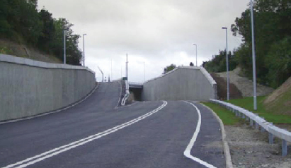 Fig 8 – Insertion of single-track railway into Omagh Throughpass 
