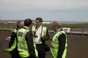 The Committee held a meeting at George Best Belfast City Airport and toured the airport facilities