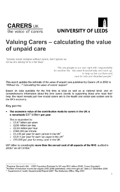 Carers UK - the voice of carers
