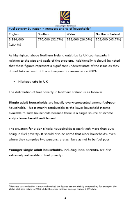 National Energy Action submission