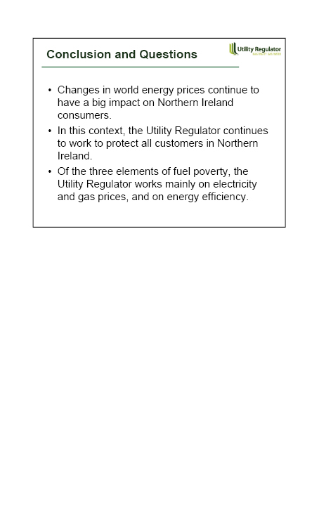 Utility Regulator submission