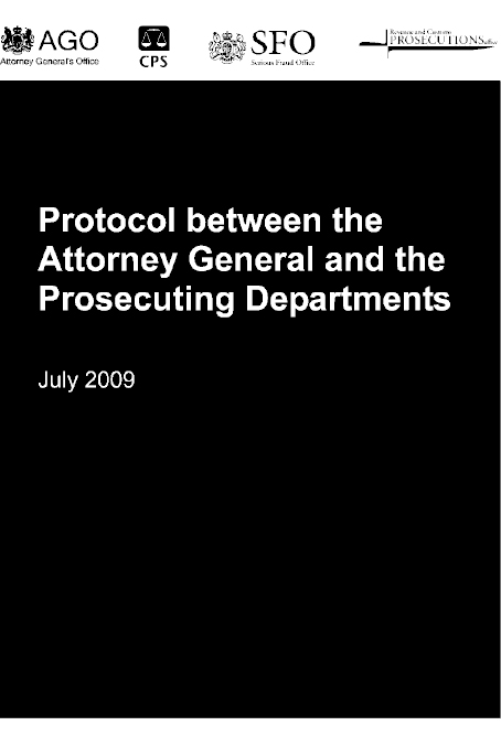 Protocol between the Attorney General and the Prosecuting Departments