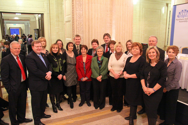 Members of the Northern Ireland Assembly Committee for Education with stakeholders at a special event organised by the Committee to scutinise the Department of Education's Draft Early Years (0-6) Strategy.