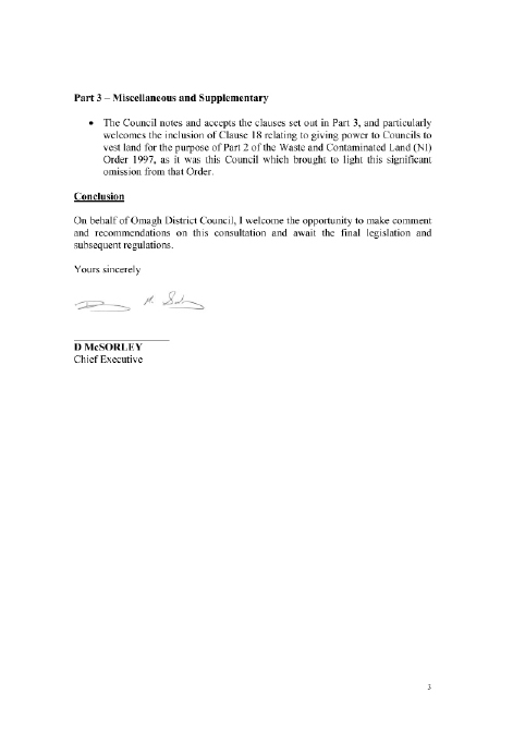 Omagh District Council submission