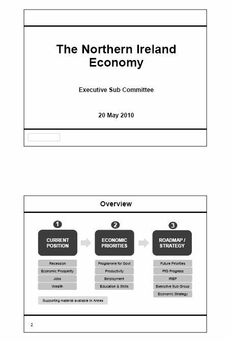 The NI Economy - Executive Sub Committee presentation