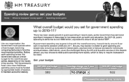 HM Treasury provides an example of a more interactive approach