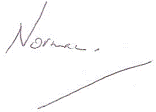 Norman Irwin sig