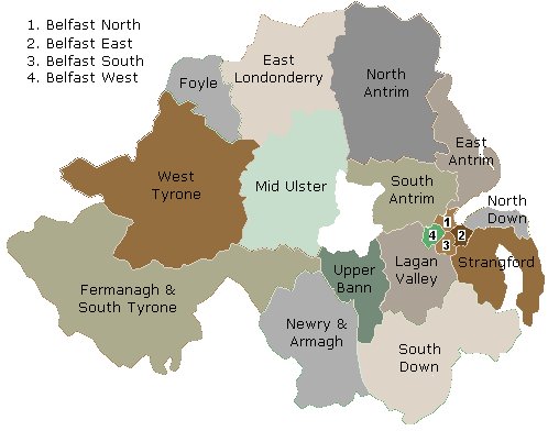 Constituency Map Northern Ireland Assembly