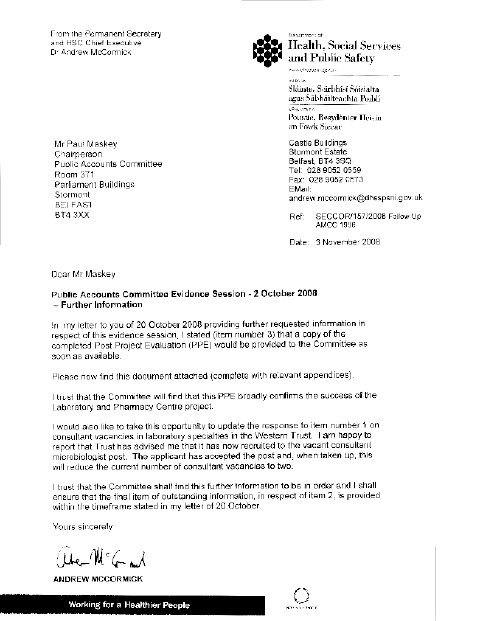 Letter to Paul Maskey - PAC Evidence Session 2.10.psd