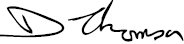 Signature of David Thomson