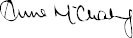 Anne McCleary Signature