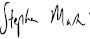 Stephen Martin Signature