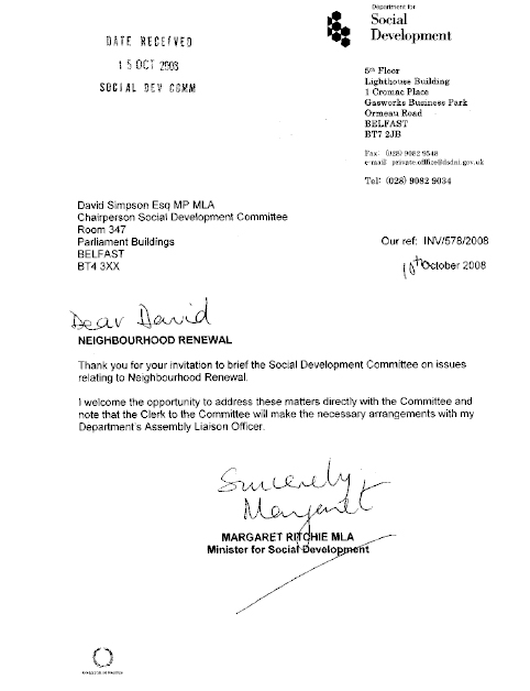 Tabled letter Minister Neigh Renew brief 10.10.08