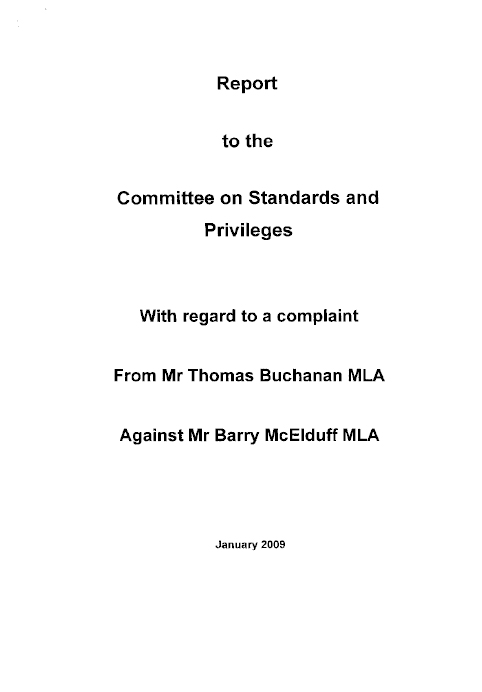 Report by the Interim Assembly Commissioner for Standards