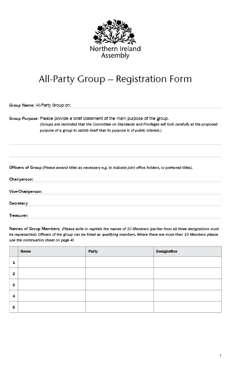 All-Party Groupr Registration Form